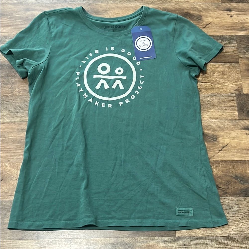 Life is Good Green T-Shirt brand new with tags size large
